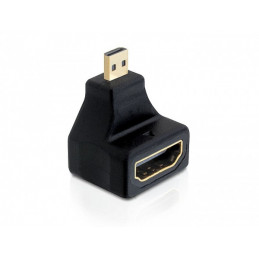 DeLOCK 65270 kaapelin sukupuolenvaihtaja 19-p micro HDMI-D M 19-p HDMI-A F Musta