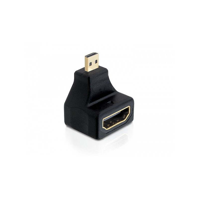 DeLOCK 65270 kaapelin sukupuolenvaihtaja 19-p micro HDMI-D M 19-p HDMI-A F Musta