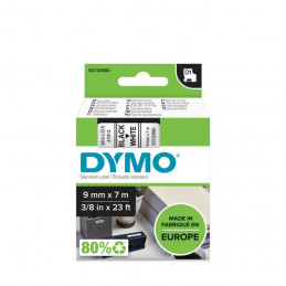 DYMO D1 - vakiopolyesteritarrat - Mustaa valkoisella -9mm x 7m