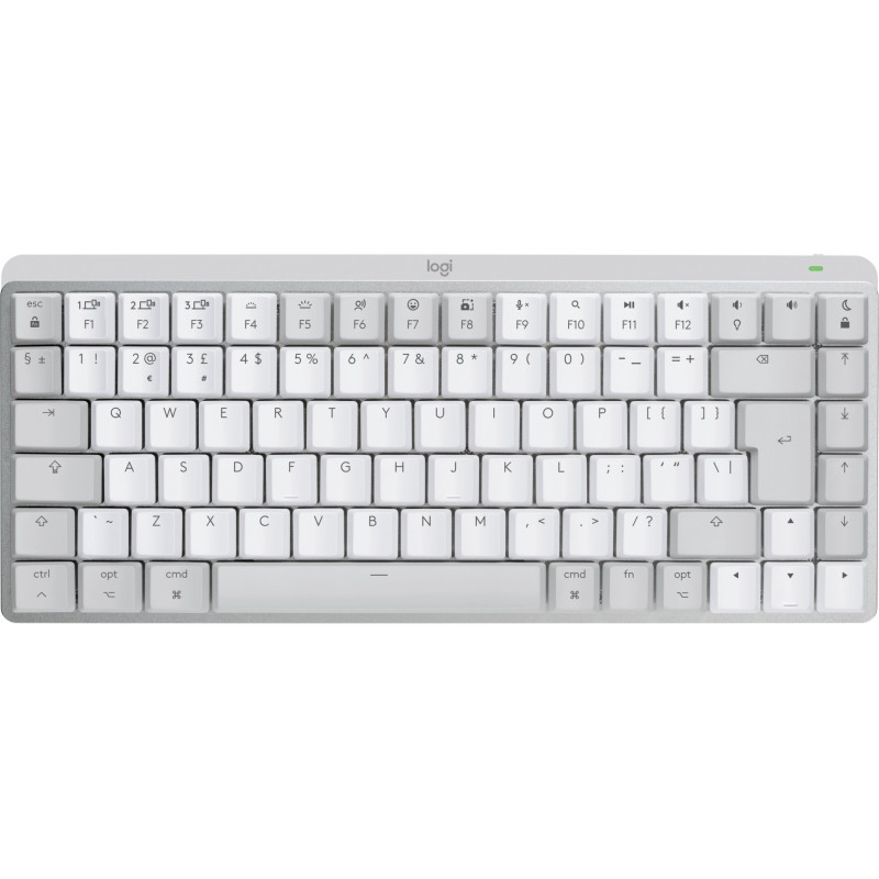 Logitech MX Mini Mechanical for Mac näppäimistö Bluetooth QWERTY Englanti (US) Harmaa, Valkoinen