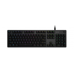 Logitech G G512 Carbon RGB Mechanical Gaming Keyboard, GX Blue (Clicky) näppäimistö USB AZERTY ranska Hiili