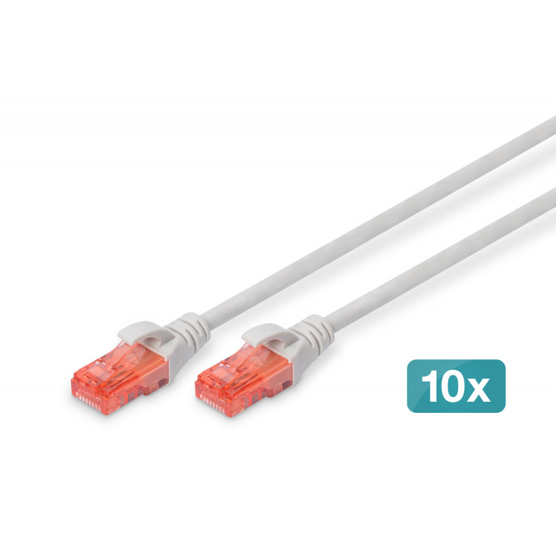 Digitus DK-1617-005-10 verkkokaapeli Harmaa 0,5 m Cat6 U UTP (UTP)