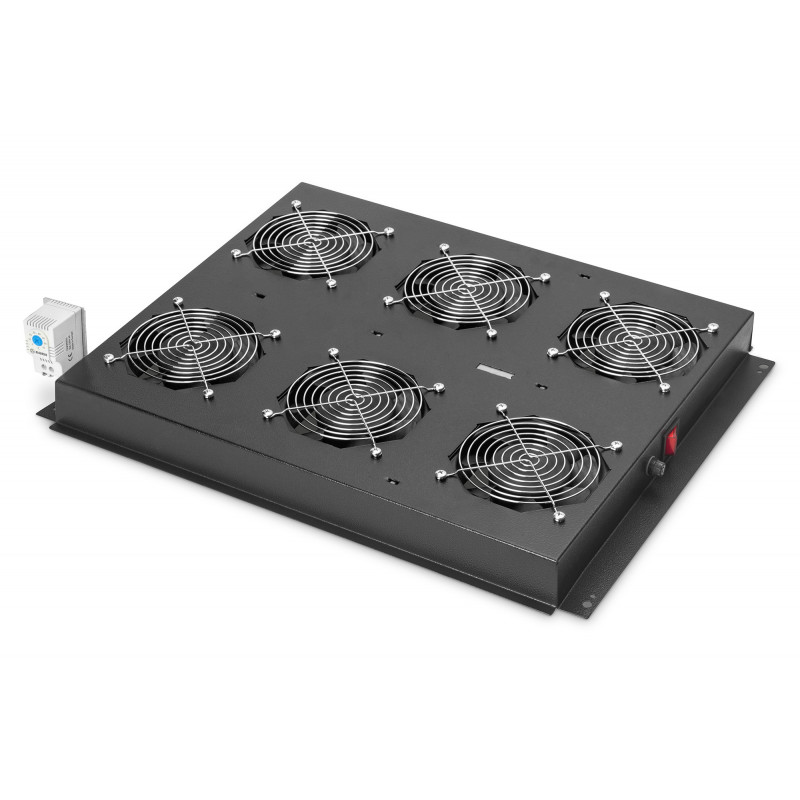 Digitus DN-19 FAN-6-SRV-B Tietokoneen jäähdytysjärjestelmän osa ja lisätarvike