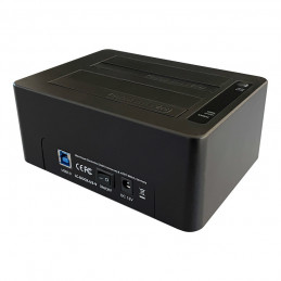 LC-Power LC-DOCK-U3-V tallennusaseman telakointiasema USB 3.2 Gen 1 (3.1 Gen 1) Type-B Musta