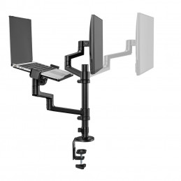 Neomounts by Newstar DS20-425BL2 kannettavan tietokoneen teline Kannettavan tietokoneen ja näytön varsiteline Musta 43,9 cm