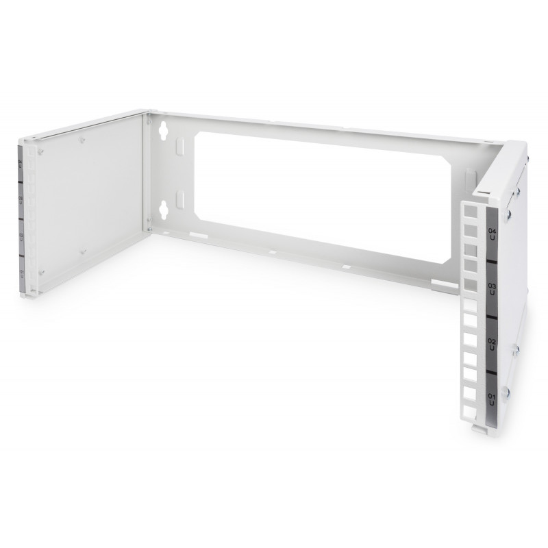 Digitus 19" 4U wall mounting patch-bracket Seinään asennettava laitekehikko Harmaa