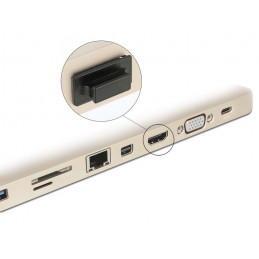 DeLOCK 64029 pistorasian kansi HDMI A Musta 10 kpl