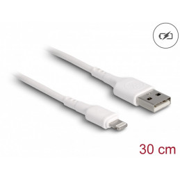DeLOCK 87866 Lightning-kaapeli 0,3 m Valkoinen