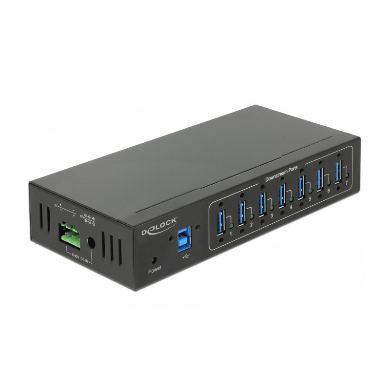 DeLOCK 63311 keskitin USB 3.2 Gen 1 (3.1 Gen 1) Type-B 5000 Mbit s Musta