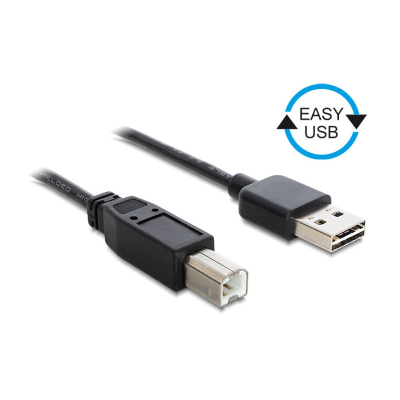 DeLOCK 3m USB 2.0 A - B m m USB-kaapeli USB A USB B Musta