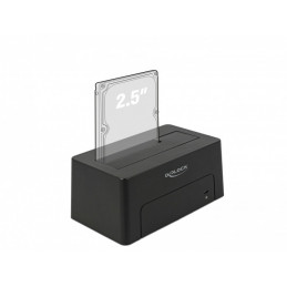 DeLOCK 63958 tallennusaseman telakointiasema USB 3.2 Gen 2 (3.1 Gen 2) Type-C Musta