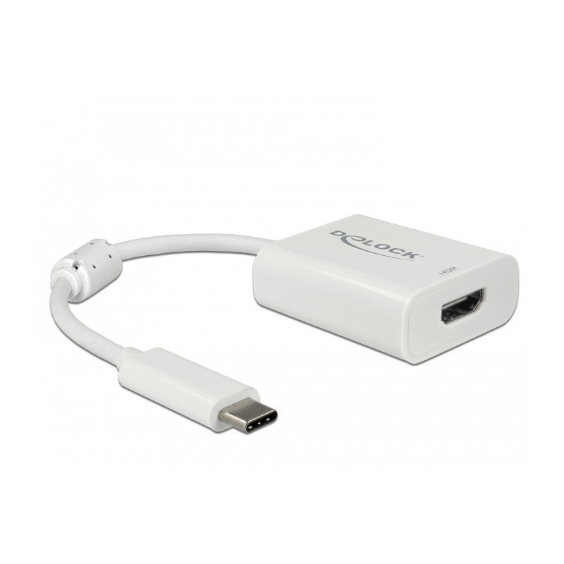 DeLOCK 63937 videokaapeli-adapteri 0,1 m USB Type-C HDMI Valkoinen