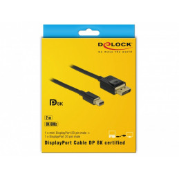 DeLOCK 84928 DisplayPort-kaapeli 2 m Mini DisplayPort Musta