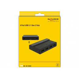 DeLOCK 64053 keskitin USB 3.2 Gen 2 (3.1 Gen 2) Type-C 10000 Mbit s Musta