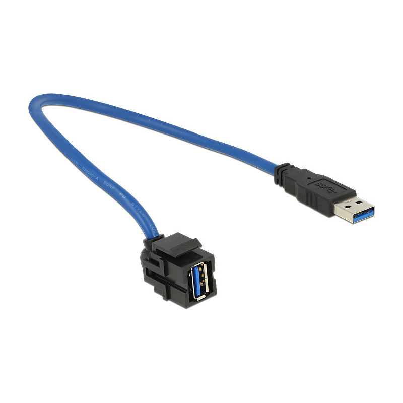 DeLOCK 86375 USB-kaapeli 0,5 m USB 3.2 Gen 1 (3.1 Gen 1) USB A Sininen