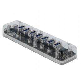 DeLOCK 64088 keskitin USB 3.2 Gen 1 (3.1 Gen 1) Micro-B 5000 Mbit s Läpinäkyvä