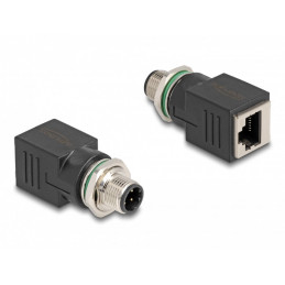 DeLOCK 60061 kaapelin sukupuolenvaihtaja M12 RJ-45 Musta