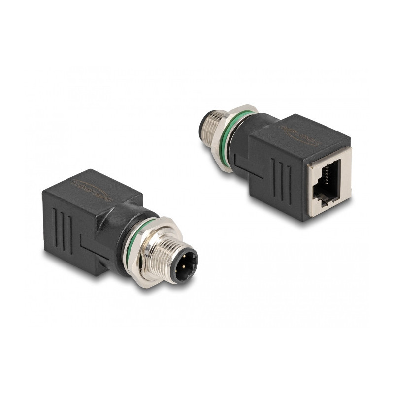 DeLOCK 60061 kaapelin sukupuolenvaihtaja M12 RJ-45 Musta