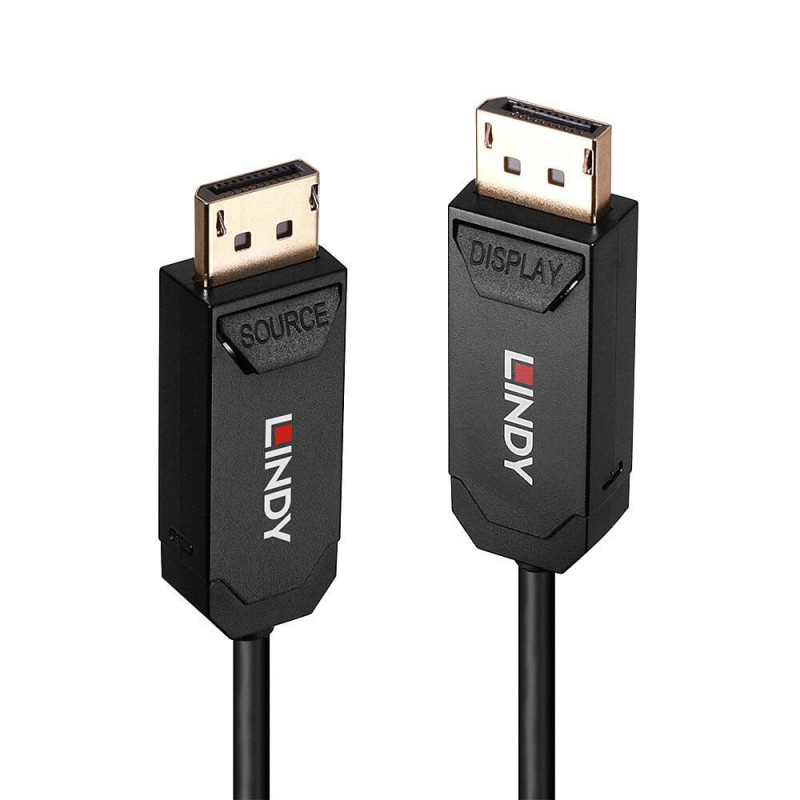 Lindy 38520 DisplayPort-kaapeli 10 m Musta