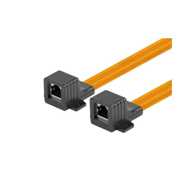 Lanberg ADS-RJ45-RJ45-245 verkkokaapeli Musta, Oranssi 0,17 m Cat5e