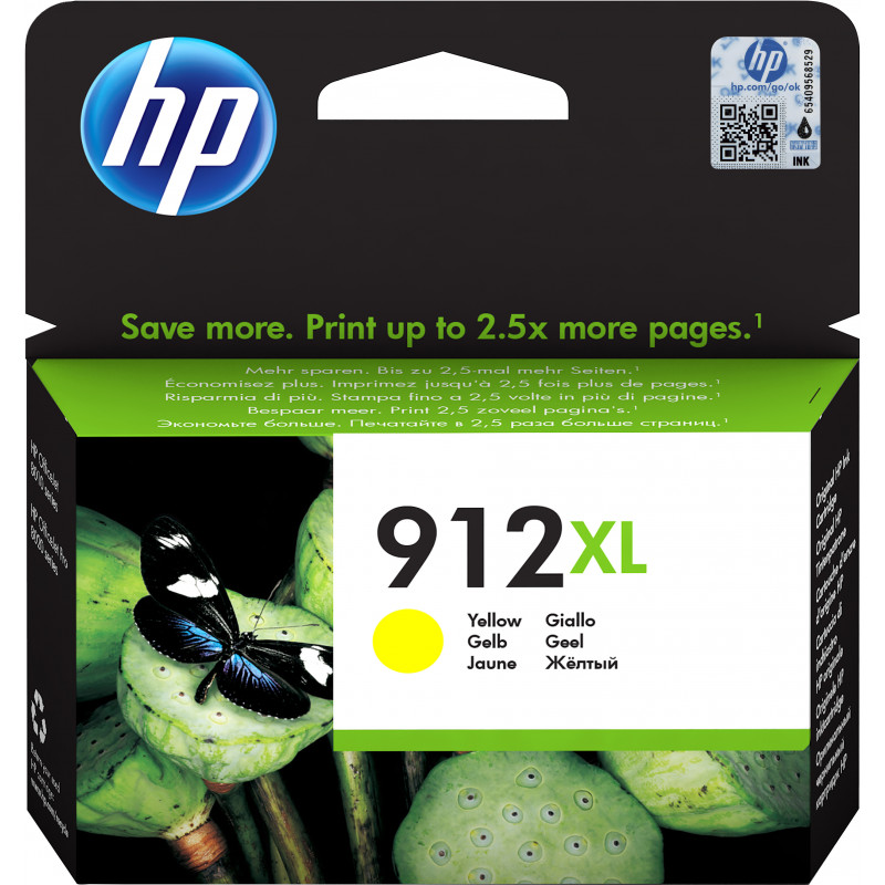 HP 912XL alkuperäinen riittoisa keltainen mustepatruuna