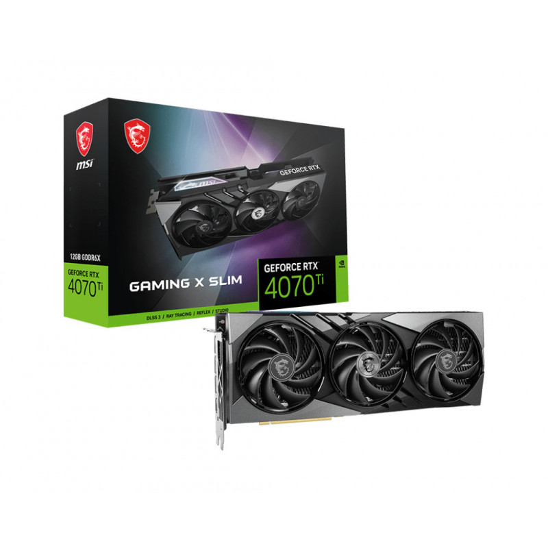 MSI GEFORCE RTX 4070 TI GAMING X SLIM 12G näytönohjain NVIDIA 12 GB GDDR6X