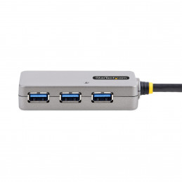 StarTech.com U01043-USB-EXTENDER keskitin USB 3.2 Gen 1 (3.1 Gen 1) Type-A 5000 Mbit s Musta, Hopea