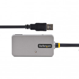 StarTech.com U01043-USB-EXTENDER keskitin USB 3.2 Gen 1 (3.1 Gen 1) Type-A 5000 Mbit s Musta, Hopea