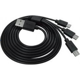 Insmat 133-1010 USB-kaapeli USB A 3 x Micro-USB B Musta