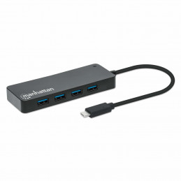 Manhattan 168410 keskitin USB Type-C 5000 Mbit s Musta