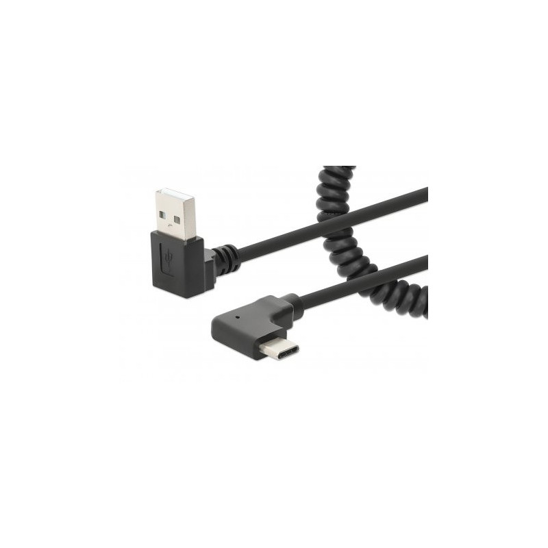 Manhattan 356220 USB-kaapeli 1 m USB A USB C Musta