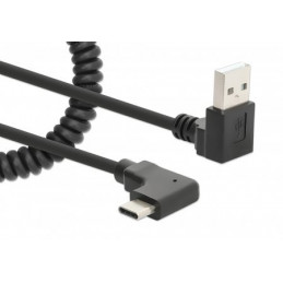 Manhattan 356220 USB-kaapeli 1 m USB A USB C Musta