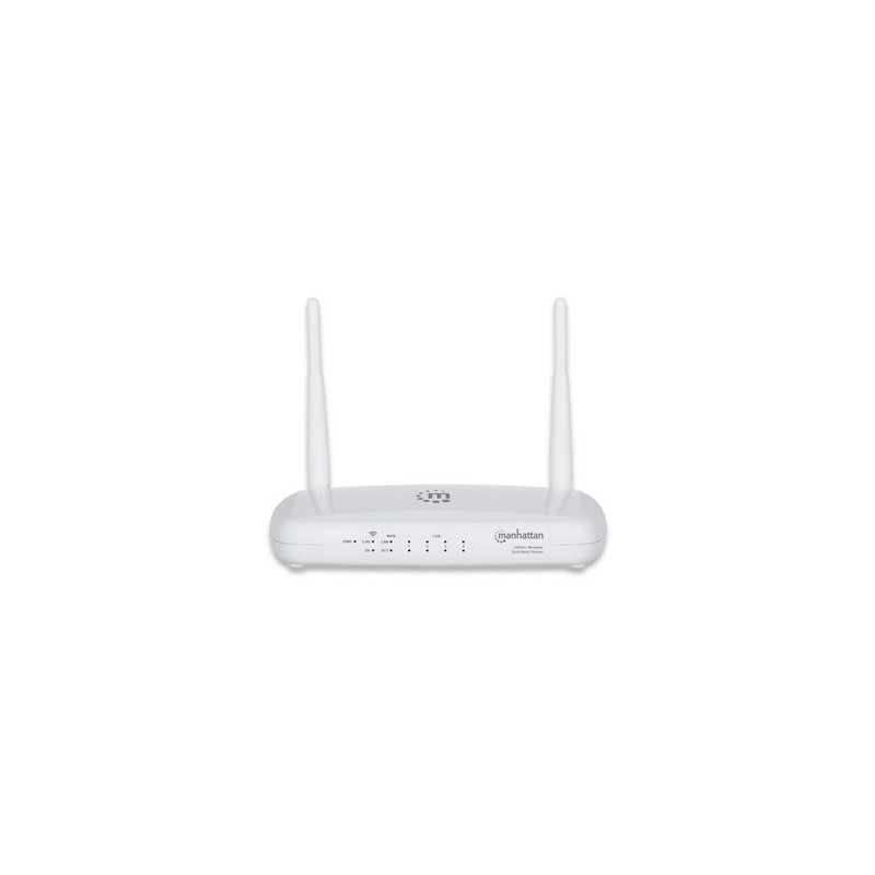 Manhattan 525480 langaton reititin Gigabitti Ethernet Kaksitaajuus (2,4 GHz 5 GHz) Valkoinen