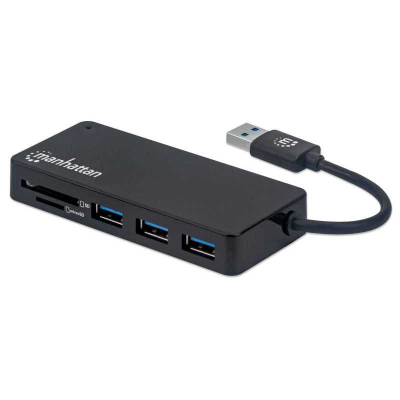 Manhattan 164931 kannettavien tietokoneiden telakka ja porttitoistin USB 3.2 Gen 1 (3.1 Gen 1) Type-A Musta