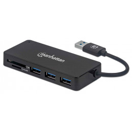 Manhattan 164931 kannettavien tietokoneiden telakka ja porttitoistin USB 3.2 Gen 1 (3.1 Gen 1) Type-A Musta