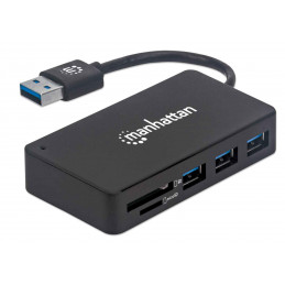 Manhattan 164931 kannettavien tietokoneiden telakka ja porttitoistin USB 3.2 Gen 1 (3.1 Gen 1) Type-A Musta