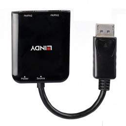 Lindy 38430 keskitin DisplayPort 21600 Mbit s Musta