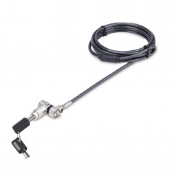StarTech.com UNIVK-LAPTOP-LOCK kaapelilukko Musta, Hopea 2 m