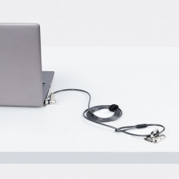 StarTech.com UNIVK-LAPTOP-LOCK kaapelilukko Musta, Hopea 2 m