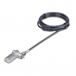StarTech.com UNIVC4D-LAPTOP-LOCK kaapelilukko Musta, Hopea 2 m