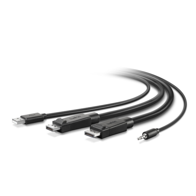 Belkin F1D9020B06T KVM-kaapeli Musta 1,8 m