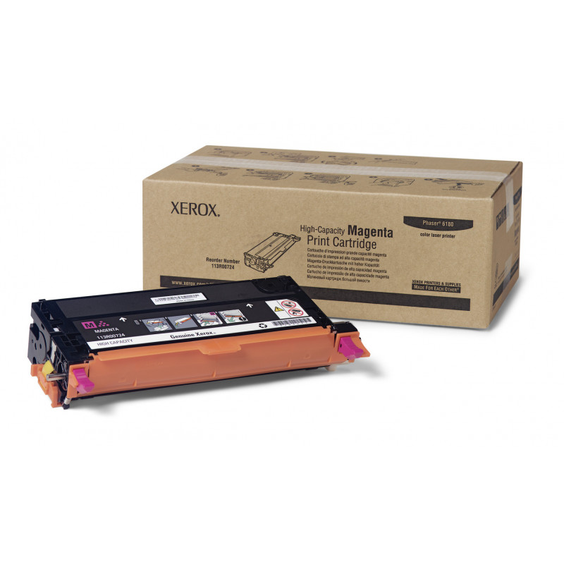 Xerox Magenta Suurikapasiteettinen Tulostuskasetti, Phaser 6180 -Sarja