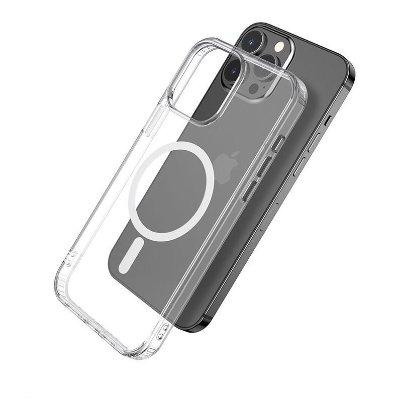 eSTUFF Magnetic Hybrid Clear Case for iPhone 13 Pro Max matkapuhelimen suojakotelo 17 cm (6.7") Suojus Läpinäkyvä