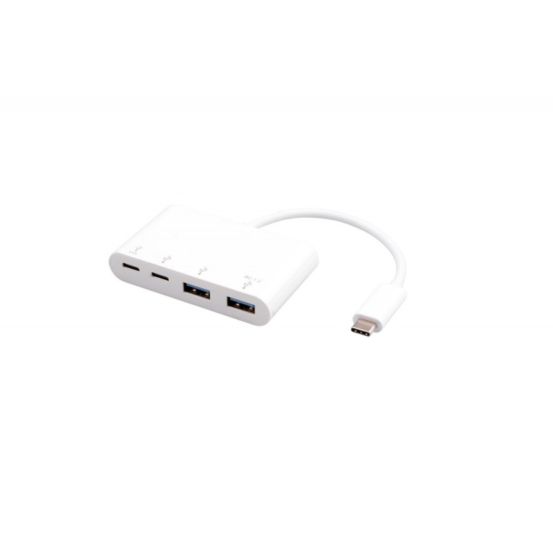eSTUFF ES625002 keskitin USB 3.2 Gen 1 (3.1 Gen 1) Type-C 10000 Mbit s Valkoinen