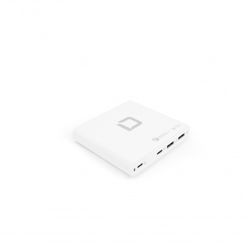 DICOTA D31893 mobiililaitteen laturi Kannettava tietokone, Älypuhelin, Tabletti Valkoinen Pikalataus Sisätila