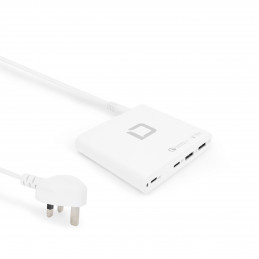 DICOTA D31893 mobiililaitteen laturi Kannettava tietokone, Älypuhelin, Tabletti Valkoinen Pikalataus Sisätila