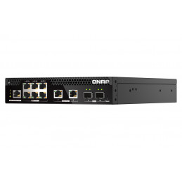 QNAP QSW-M2106PR-2S2T verkkokytkin Hallittu L2 10G Ethernet (100 1000 10000) Power over Ethernet -tuki 1U Musta