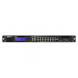 QNAP QGD-1600 Hallittu Gigabit Ethernet (10 100 1000) 1U Musta, Harmaa