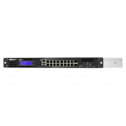 QNAP QGD-1600 Hallittu Gigabit Ethernet (10 100 1000) 1U Musta, Harmaa