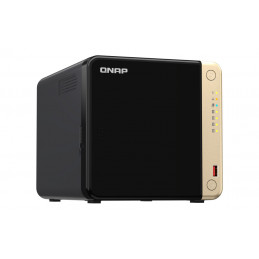 QNAP TS-464 NAS Tower Ethernet LAN Musta, Pronssi N5095